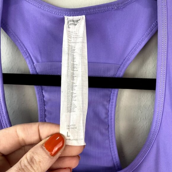 Fabletics On The Go Medium Impact Sports Bra Wisteria L - Picture 3 of 7